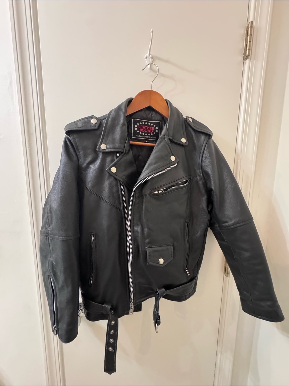Black Moto Leather Jacket -